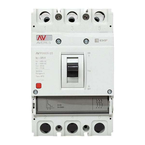 Выключатель автоматический в литом корпусе AV-POWER-2/3 225А 80кА TR EKF