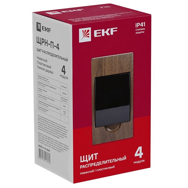 ЩРН-П- 4 темное дерево IP41 PROXIMA EKF