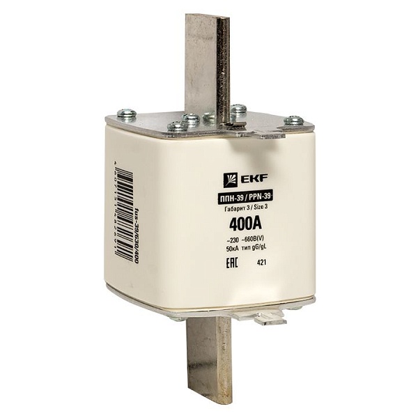 Плавкая вставка ППН-39 630/400А габарит 3 EKF 