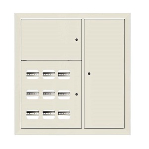 Щит этажный 9 кв. RAL9002 3 окна в ряд по гориз. (1000x950x150) EKF PROxima
