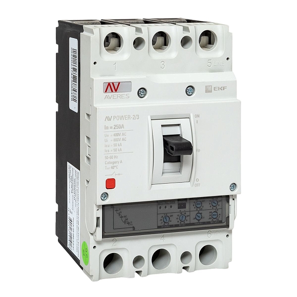 Выключатель автоматический в литом корпусе AV-POWER-2/3 250А 50кА ETU2.0 EKF