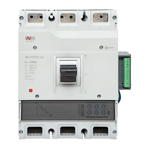 Выключатель автоматический в литом корпусе AV-POWER-4/3 1000А 50кА ETU2.2 EKF