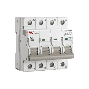 Выключатель автоматический AV-6 DC 4P 2A (K) 6kA EKF AVERES