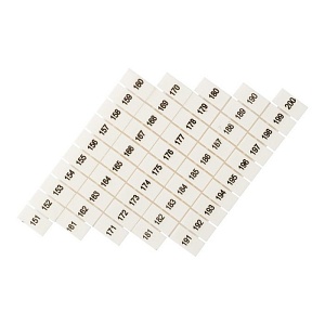 Маркеры для UT/ST/Push-in 2,5 с нумерацией 150-200 (100 шт.) EKF