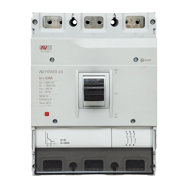 Выключатель автоматический в литом корпусе AV-POWER-4/3 630А 100кА TR EKF