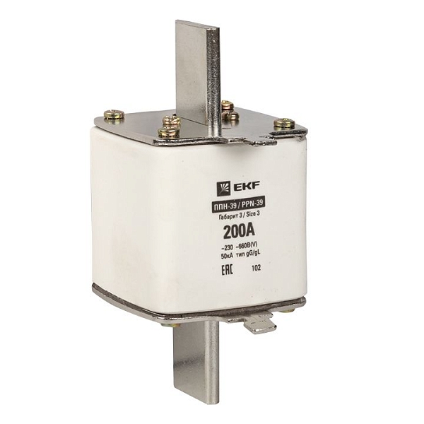 Плавкая вставка ППН-39 630/200А габарит 3 EKF 
