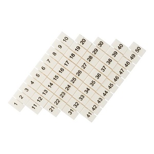 Маркеры для UT/ST/Push-in 4 с нумерацией 1-50 (100 шт.) EKF