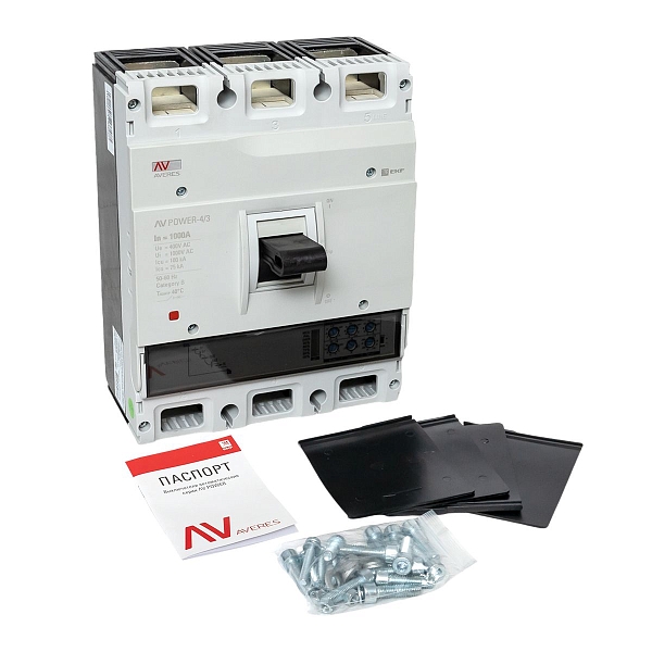 Выключатель автоматический в литом корпусе AV-POWER-4/3 1000А 100кА ETU2.0 EKF