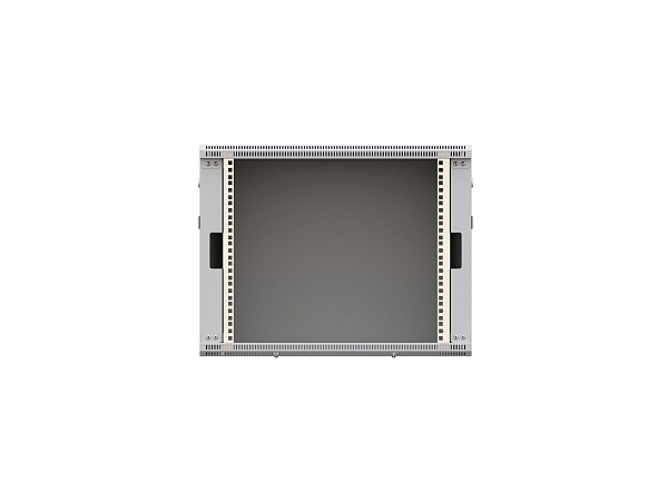 Шкаф настенный 19" TERACOM PRO 9U 600x450 мм дверь стеклянная с замком-ручкой серый