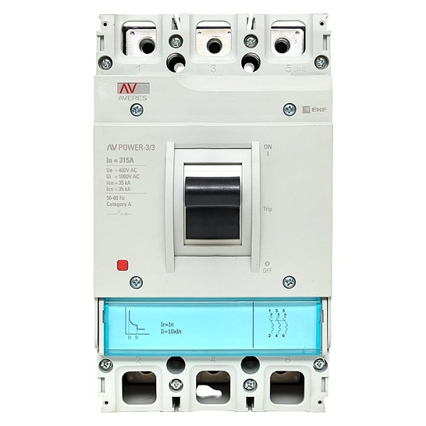 Выключатель автоматический в литом корпусе AV-POWER-3/3 315А 35кА TR EKF