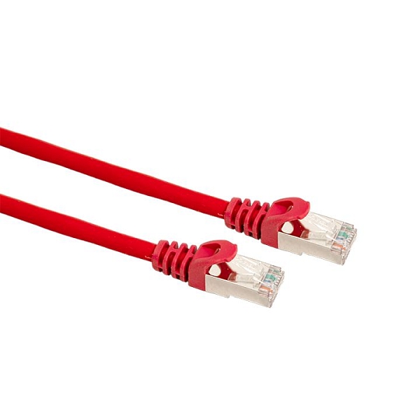 Патч-корд TERACOM CS Cat.6A экранированный S/FTP оболочка LSZH красный (5,0м)