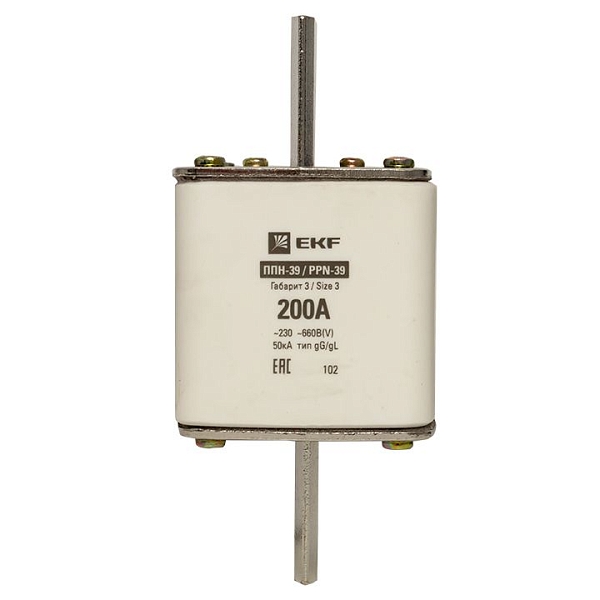 Плавкая вставка ППН-39 630/200А габарит 3 EKF 