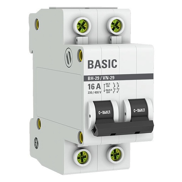 Выключатель нагрузки ВН-29 2P 16А BASIC