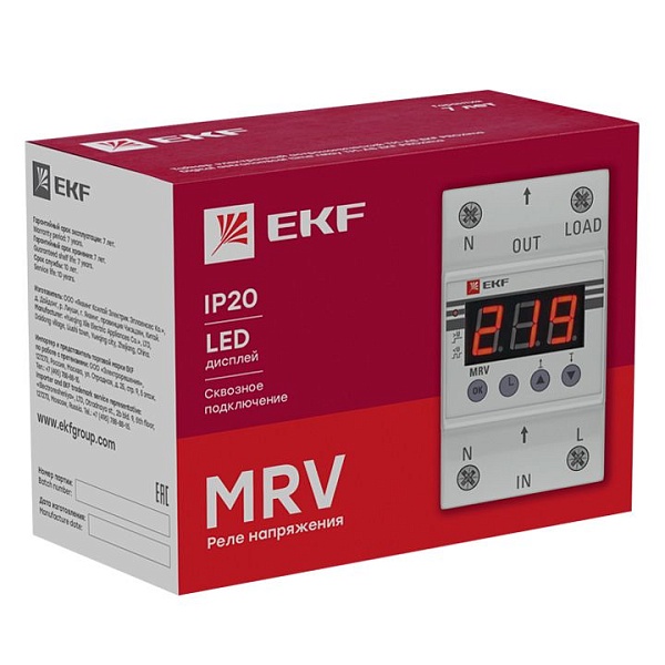 Реле напряжения с дисплеем MRV 40A EKF PROxima