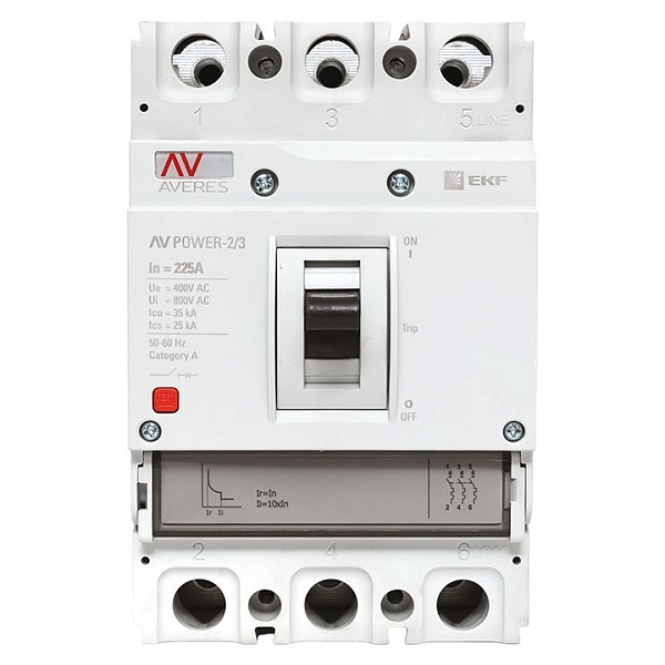 Автоматический выключатель AV POWER-2/3 225А 35kA TR EKF AVERES