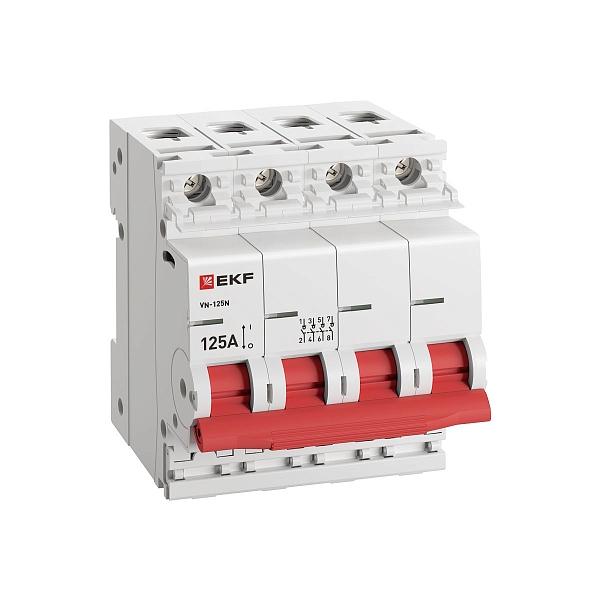 Выключатель нагрузки ВН-125N 4Р 125А PROXIMA EKF