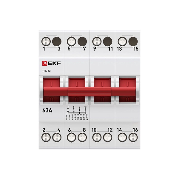 Трехпозиционный переключатель ТПС-63 4P 63А PROXIMA EKF