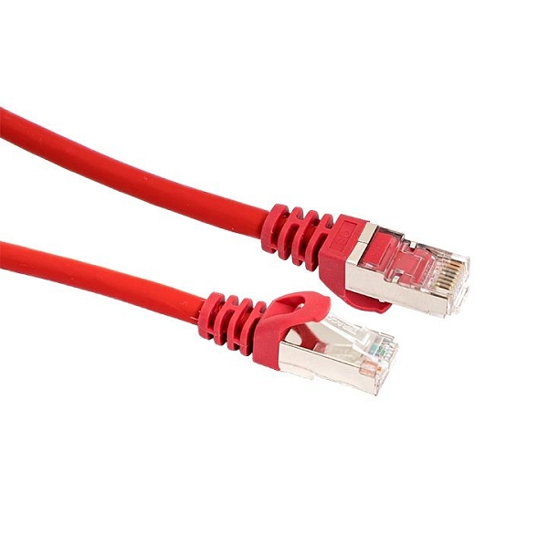 Патч-корд TERACOM CS Cat.6A экранированный S/FTP оболочка LSZH красный (3,0м)