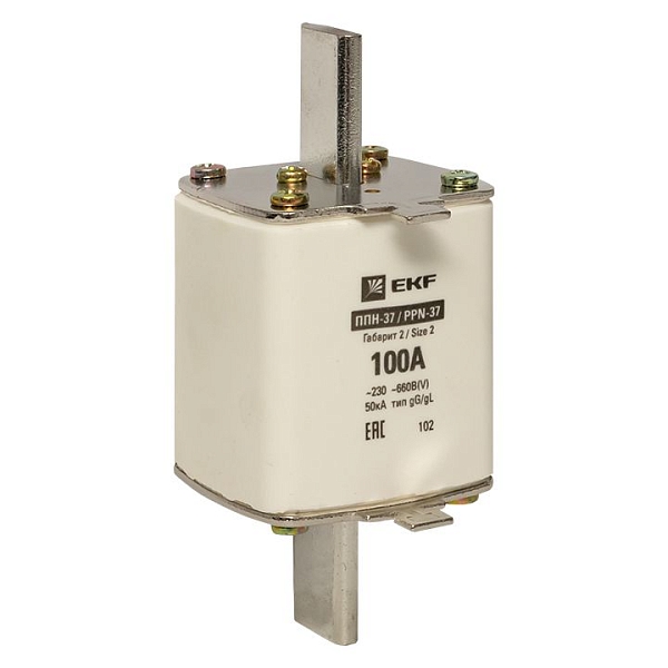 Плавкая вставка ППН-37 400/100А габарит 2 EKF 