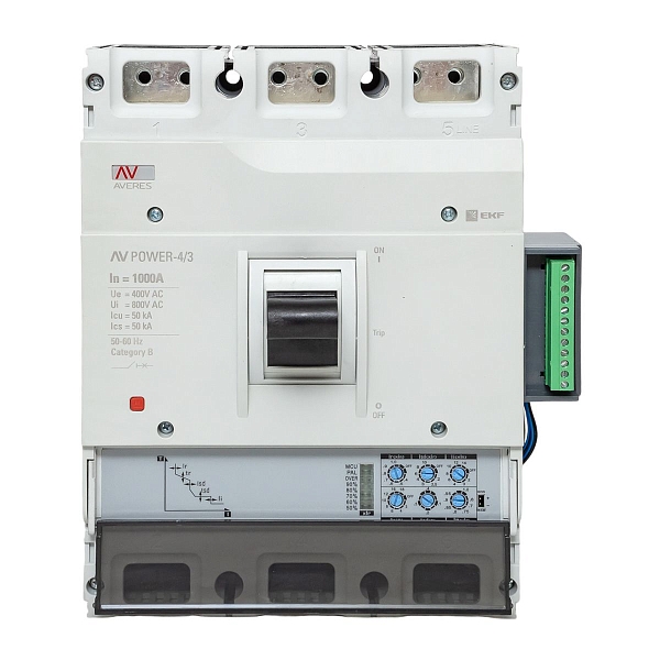 Выключатель автоматический в литом корпусе AV-POWER-4/3 1000А 50кА ETU2.2 EKF