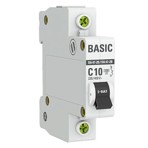 Автоматический выключатель ВА 47-29 1P 10А (C) 4,5кА BASIC