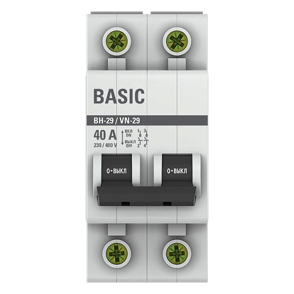 Выключатель нагрузки ВН-29 2P 40А BASIC