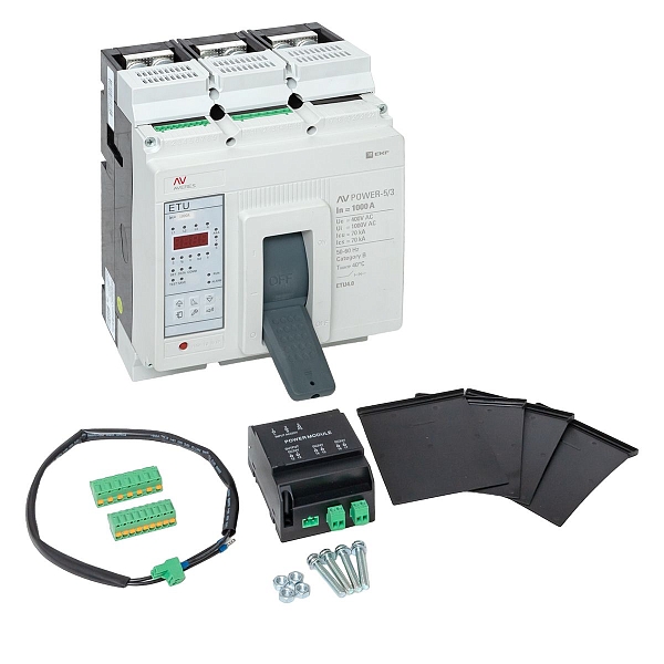 Выключатель автоматический в литом корпусе AV-POWER-5/3 1000А 70кА ETU4.0 EKF