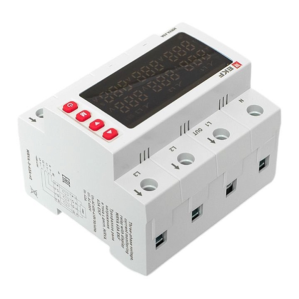 Трехфазное реле напряжения и тока с дисп. MRVA 63A EKF