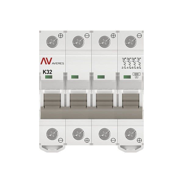 Выключатель автоматический AV-6 DC 4P 32A (K) 6kA EKF AVERES