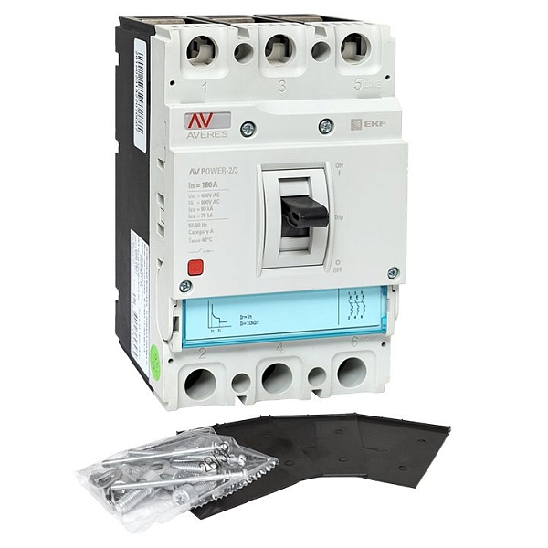 Выключатель автоматический в литом корпусе AV-POWER-2/3 160А 80кА TR EKF